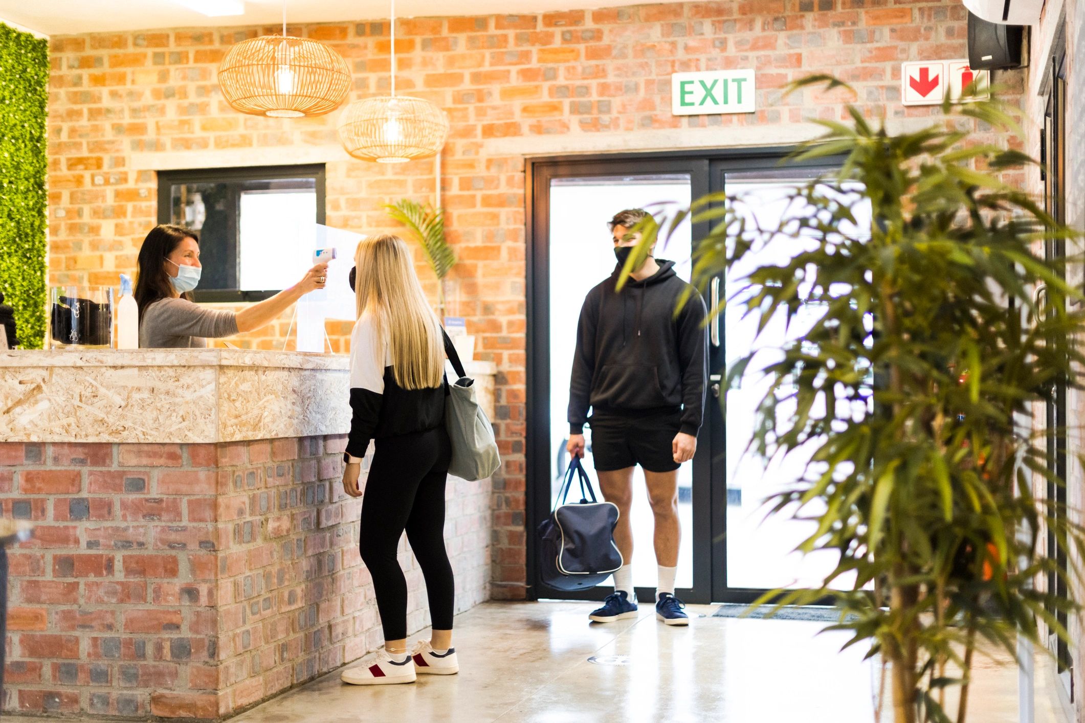 Security-vetted entry screening at a monitored entrance