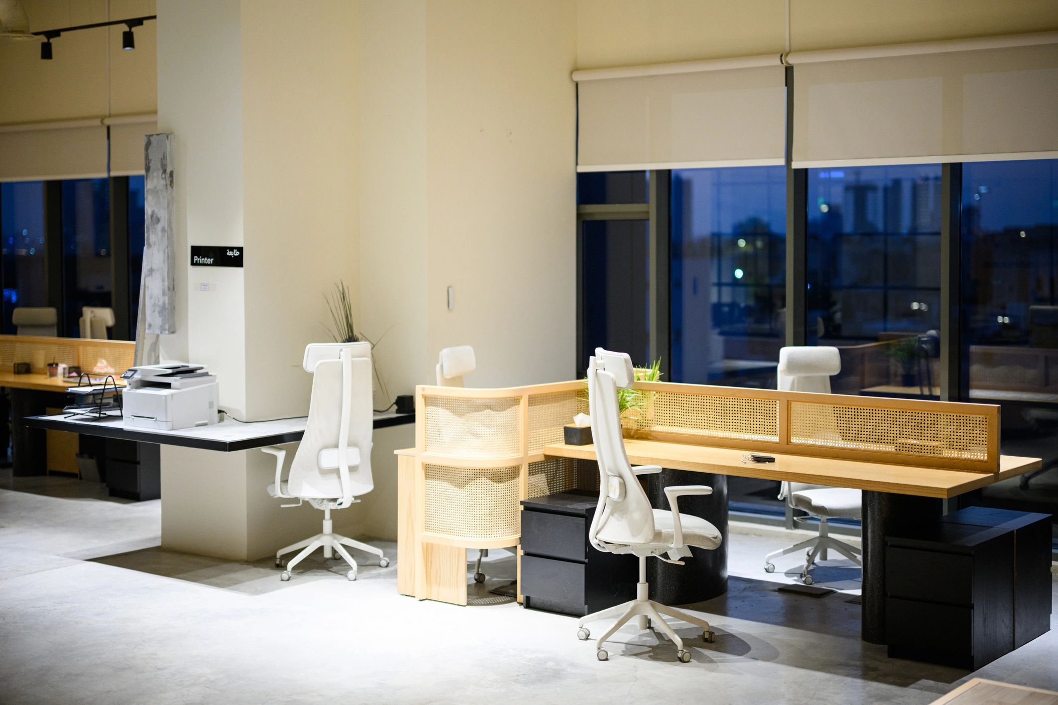 Modern commercial office interior representing monitored business environments