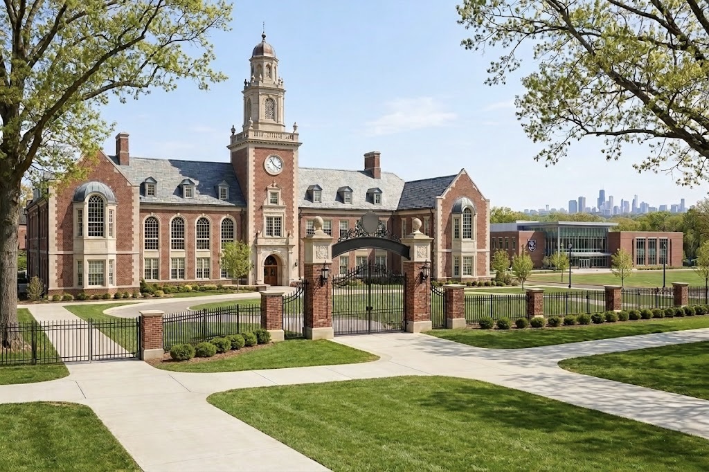 School security monitoring environment supporting controlled entry and campus visibility